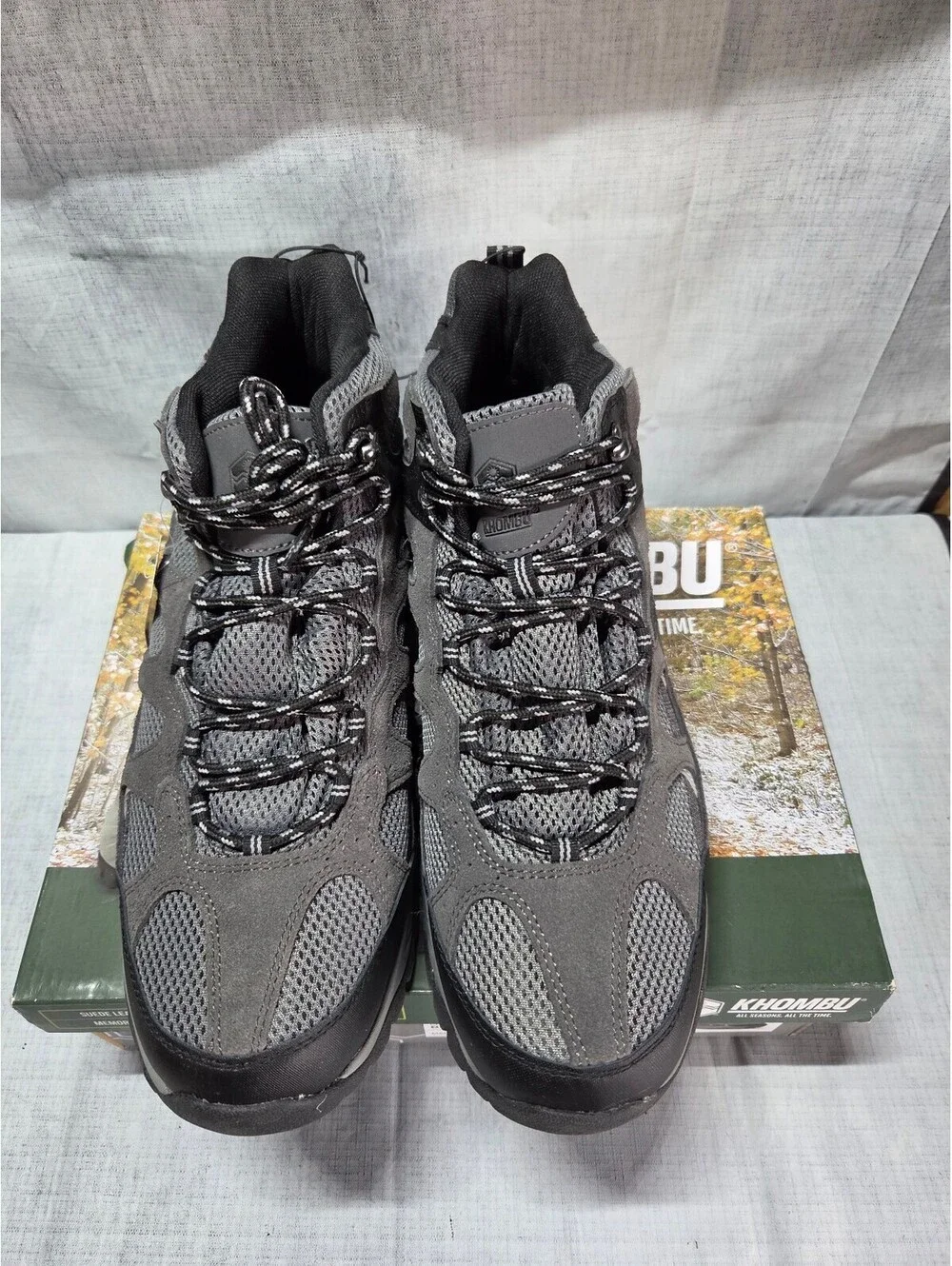 Khombu Tyler Men's Hiking Boots Black/Grey Size 13